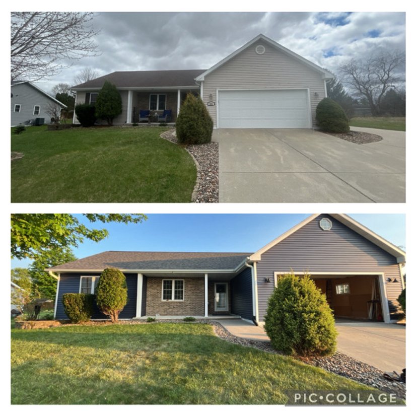 Exterior remodel with new siding