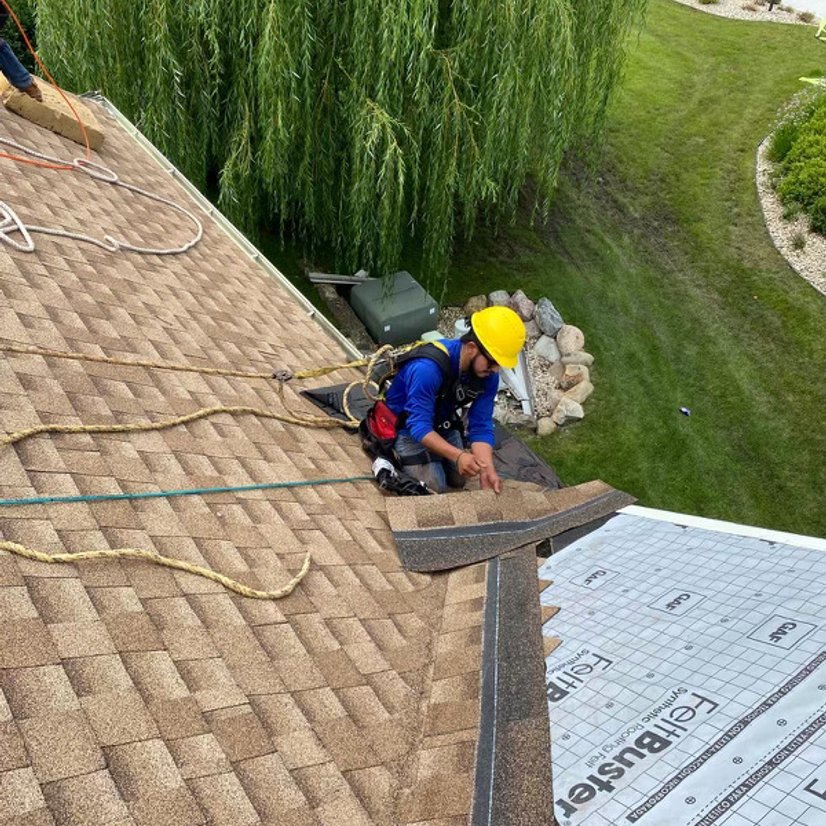 Siding installation project